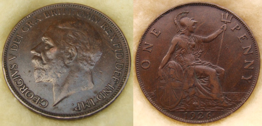 1926 Modified Effirgy penny